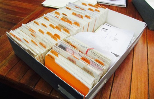 Archive of concealed shoes