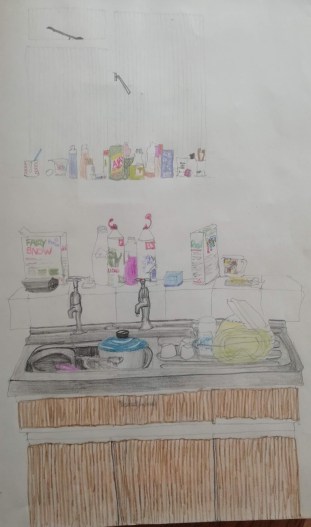 After tea, washing up